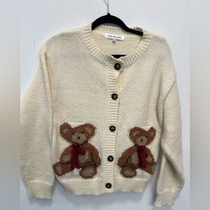 Sofie the Label Teddy Bear Knit Cardigan Cream Size M